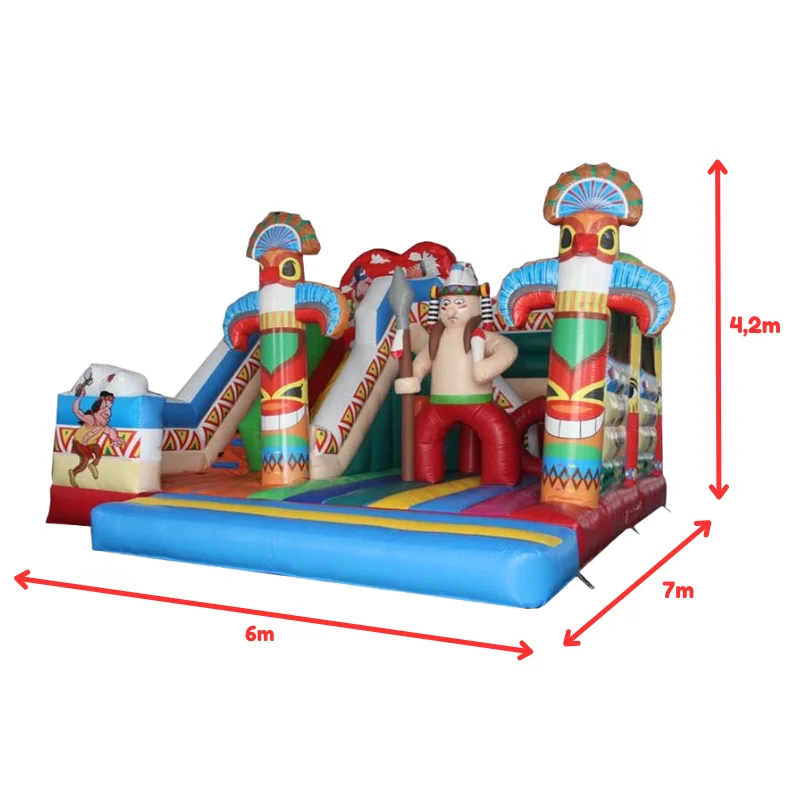 Location camp indien gonflable – Animakids Luxembourg