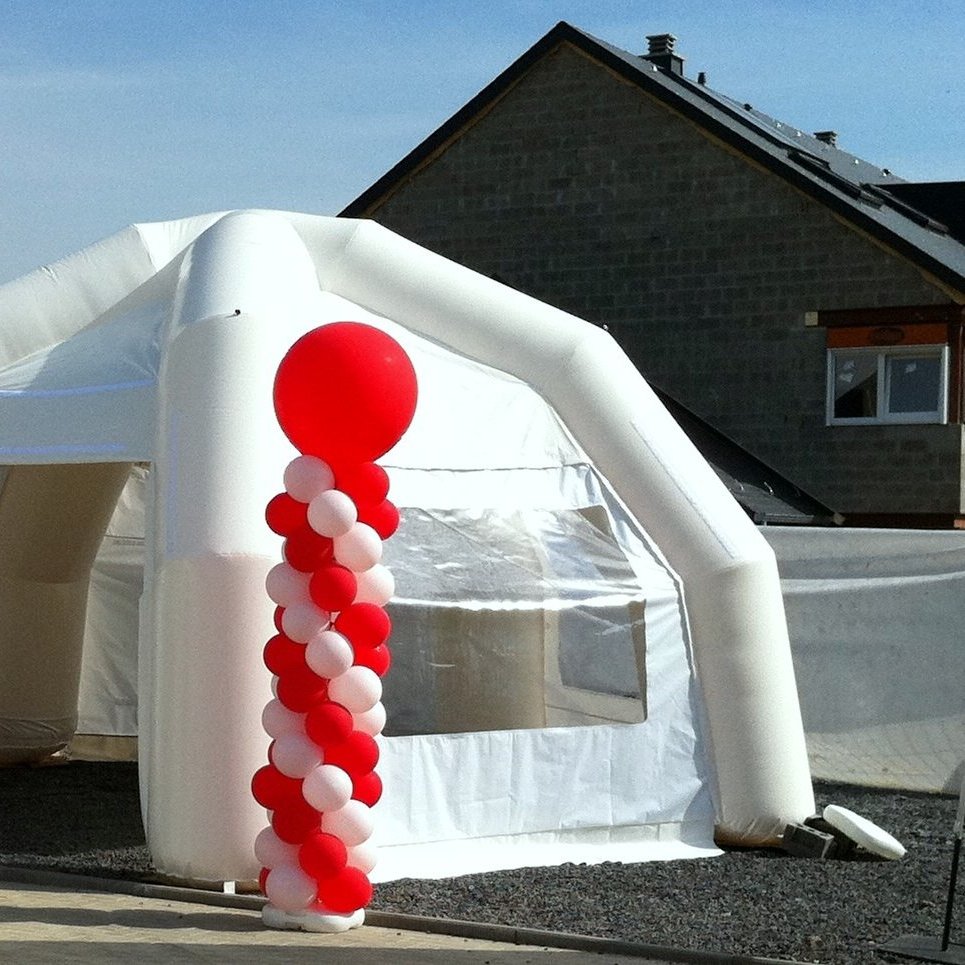 Location tente gonflable blanche – Animakids Luxembourg